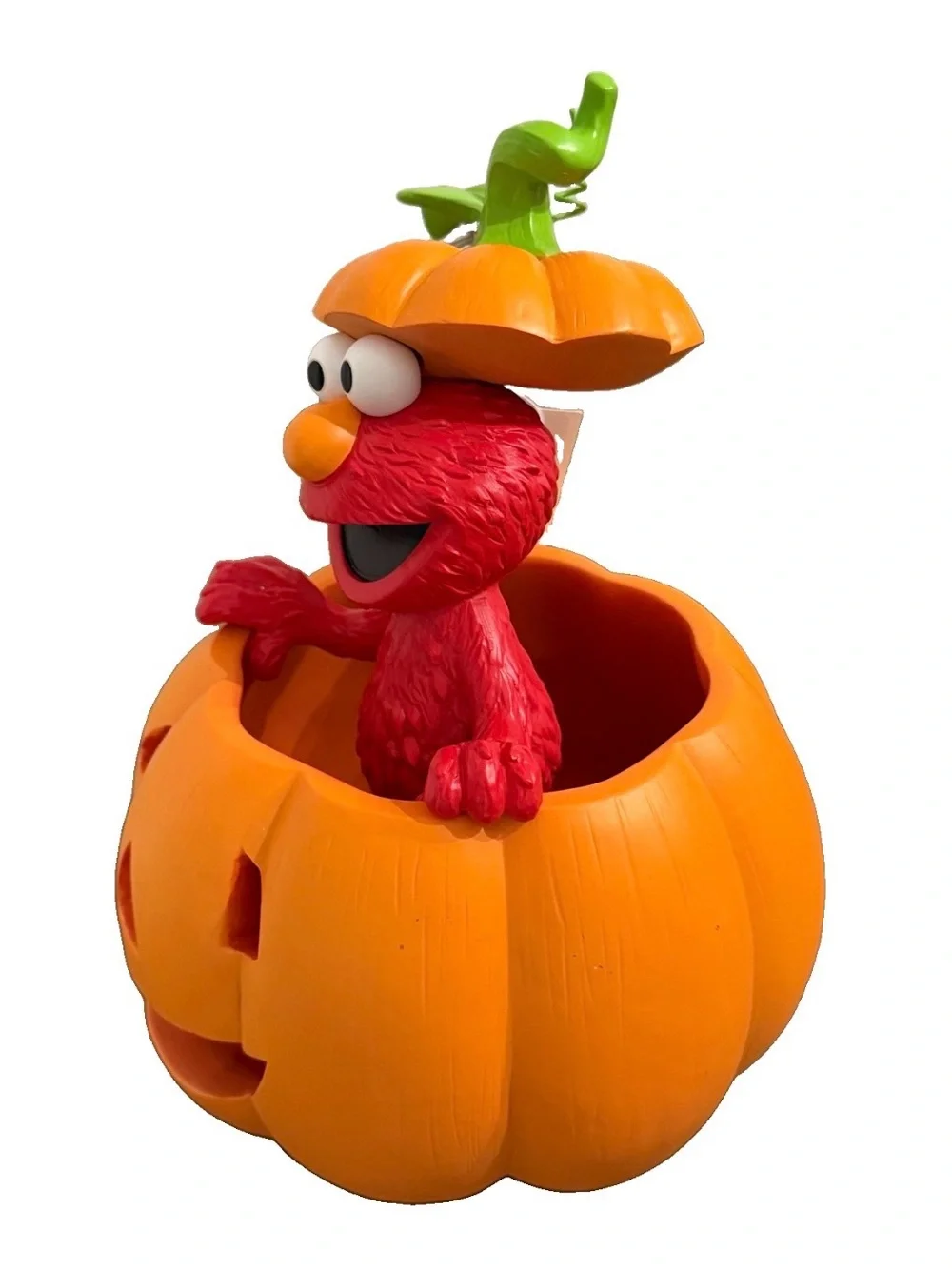 Sesame Street Elmo Pumpkin Halloween 9” Figurine  New! So Cute! Brand New!